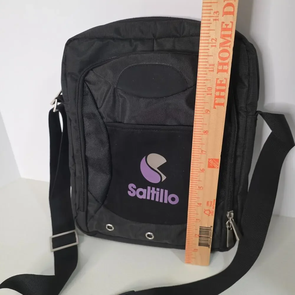 Saltillo Black Messenger Shoulder Bag Laptop Tablet Briefcase Travel Work Case